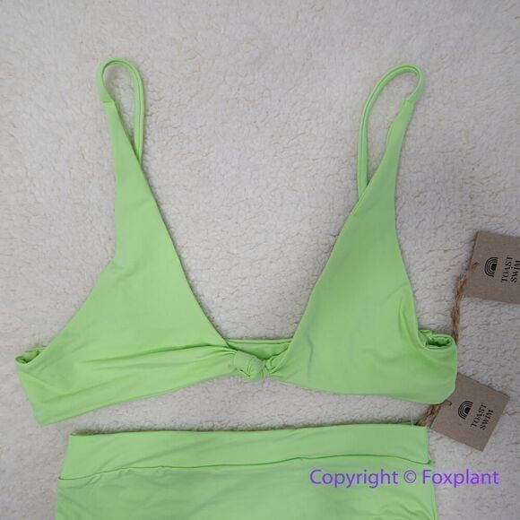 New! Set! Toast Swim knot bikini top & Signature High Waist Bottom, size S - Picture 2 of 14